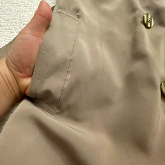 Womens Vintage Y2K Apropos Tan-Khaki Lightweight Trench Coat Size 11 21” p2p - Picture 7 of 12
